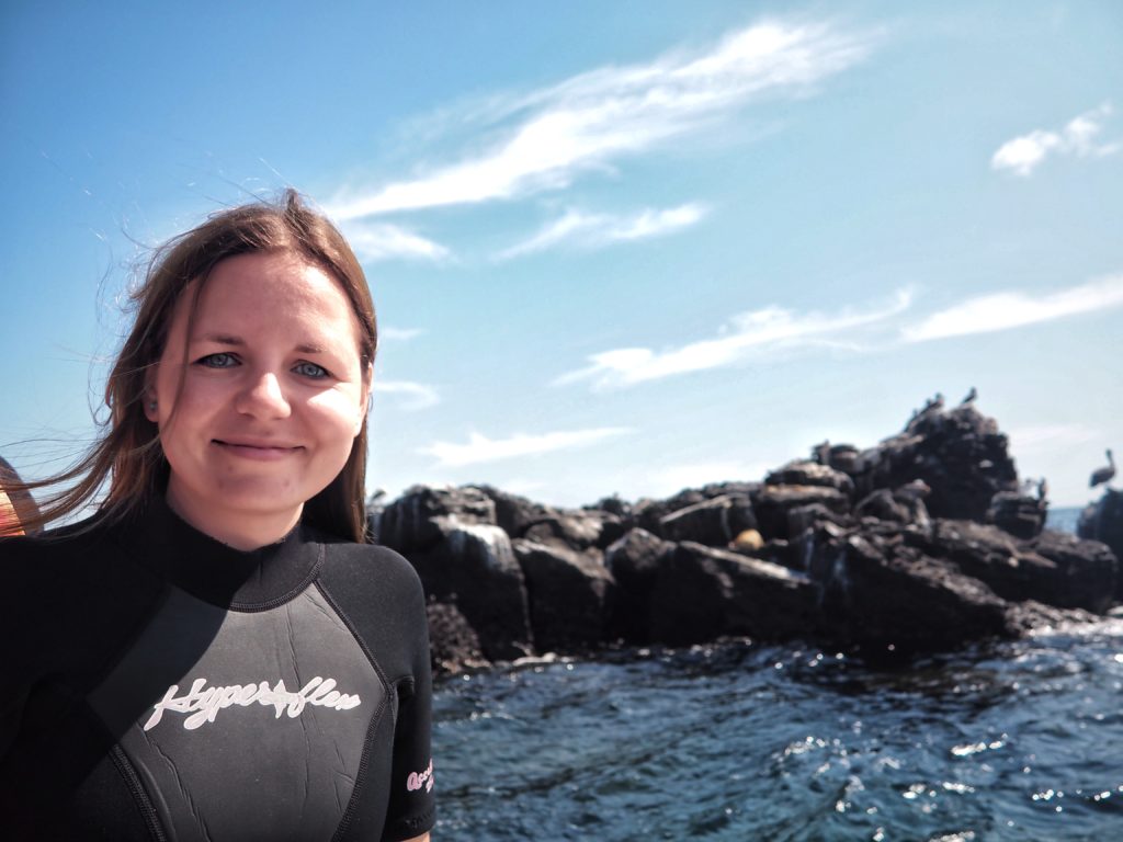 swimming with sharks in galapagos